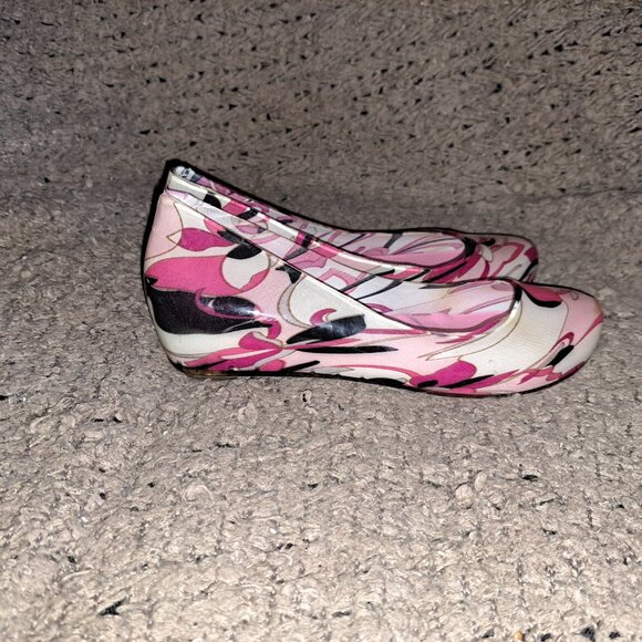 PUCCI-Abstract Style-Pink/Black-Jelly Ballet Flats-Sz 39-Excellent - Picture 5 of 8